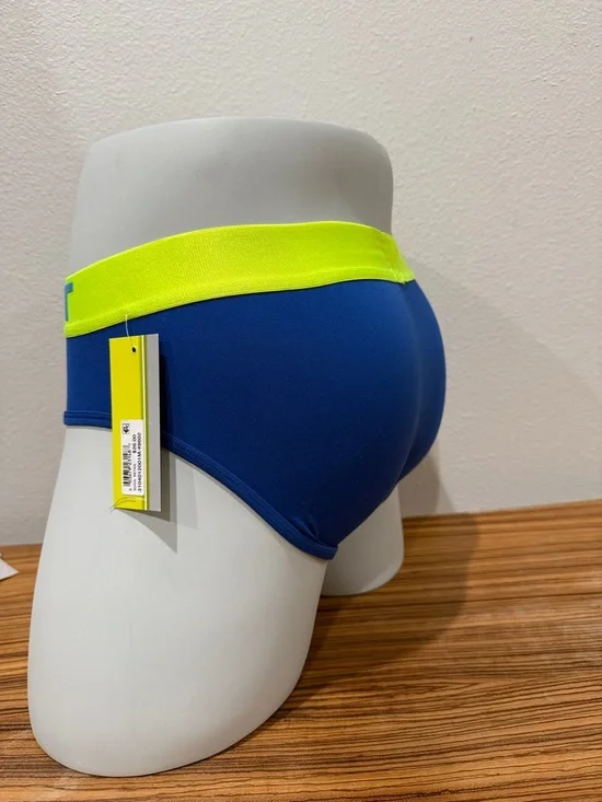 2xist Electric Micro No-Show Brief - Royal Blue with Green Neon ellastic. - Picture 3 of 7